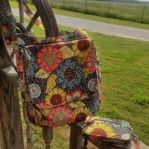 Vera Bradley crossbody purse & matching wristlet